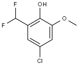 Phenol, 4-chloro-2-(difluoromethyl)-6-methoxy- Struktur