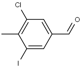 3-Chloro-5-iodo-4-methyl-benzaldehyde Struktur