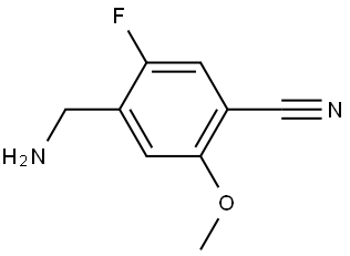 Benzonitrile, 4-(aminomethyl)-5-fluoro-2-methoxy- Struktur