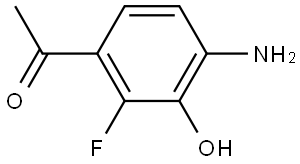 Ethanone, 1-(4-amino-2-fluoro-3-hydroxyphenyl)- Struktur