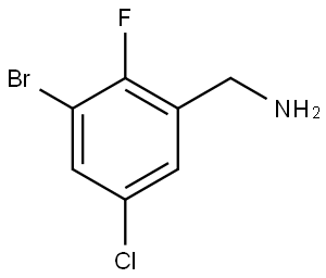 3-Bromo-5-chloro-2-fluorobenzenemethanamine Struktur