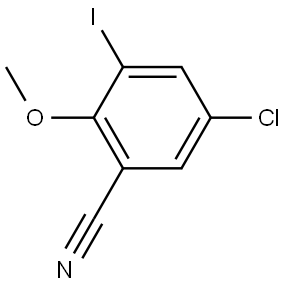 5-Chloro-3-iodo-2-methoxy-benzonitrile Struktur