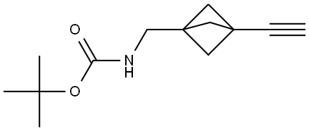 tert-Butyl ((3-ethynylbicyclo[1.1.1]pentan-1-yl)methyl)carbamate Struktur