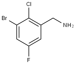 3-Bromo-2-chloro-5-fluorobenzenemethanamine Struktur