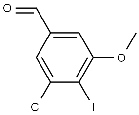 3-Chloro-4-iodo-5-methoxy-benzaldehyde Struktur