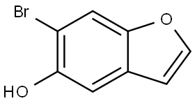 5-Benzofuranol, 6-bromo- Struktur