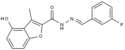 4-Hydroxy-3-methyl-2-benzofurancarboxylic acid (2E)-2-[(3-fluorophenyl)methylene... Struktur