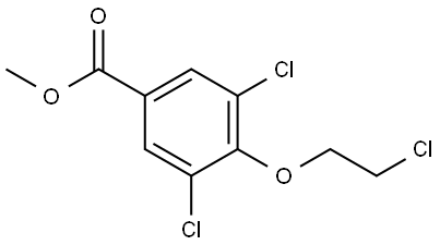 methyl 3,5-dichloro-4-(2-chloroethoxy)benzoate Struktur