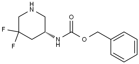 benzyl (R)-(5,5-difluoropiperidin-3-yl)carbamate Struktur