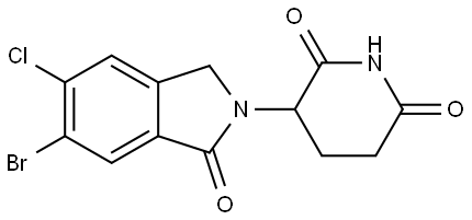 3-(6-bromo-5-chloro-1-oxoisoindolin-2-yl)piperidine-2,6-dione Struktur