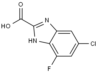 5-Chloro-7-fluoro-1H-benzimidazole-2-carboxylic acid Struktur