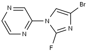 2-(4-bromo-2-fluoro-1H-imidazol-1-yl)pyrazine Struktur