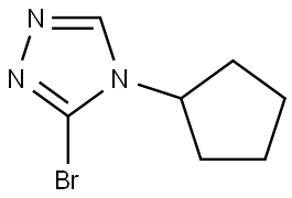 3-bromo-4-cyclopentyl-4H-1,2,4-triazole Struktur