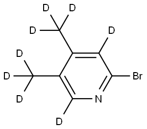 2-bromo-4,5-bis(methyl-d3)pyridine-3,6-d2 Struktur