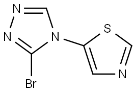 5-(3-bromo-4H-1,2,4-triazol-4-yl)thiazole Struktur