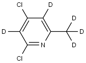 2,4-dichloro-6-(methyl-d3)pyridine-3,5-d2 Struktur