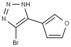 5-bromo-4-(furan-3-yl)-1H-1,2,3-triazole Struktur