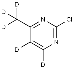 2-chloro-4-(methyl-d3)pyrimidine-5,6-d2 Struktur