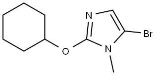 5-bromo-2-(cyclohexyloxy)-1-methyl-1H-imidazole Struktur