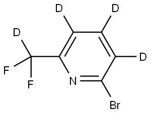 2-bromo-6-(difluoromethyl-d)pyridine-3,4,5-d3 Struktur