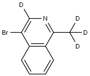 4-bromo-1-(methyl-d3)isoquinoline-3-d Struktur