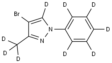 4-bromo-3-(methyl-d3)-1-(phenyl-d5)-1H-pyrazole-5-d Struktur