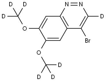 4-bromo-6,7-bis(methoxy-d3)cinnoline-3-d Struktur