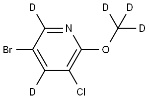 5-bromo-3-chloro-2-(methoxy-d3)pyridine-4,6-d2 Struktur