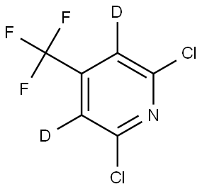 2,6-dichloro-4-(trifluoromethyl)pyridine-3,5-d2 Struktur