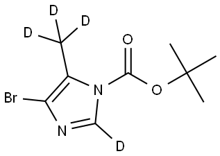 tert-butyl 4-bromo-5-(methyl-d3)-1H-imidazole-1-carboxylate-2-d Struktur