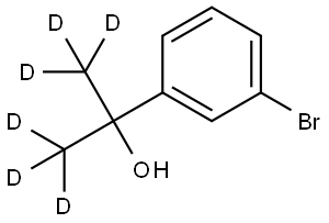 2-(3-bromophenyl)propan-1,1,1,3,3,3-d6-2-ol Struktur