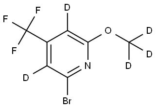 2-bromo-6-(methoxy-d3)-4-(trifluoromethyl)pyridine-3,5-d2 Struktur