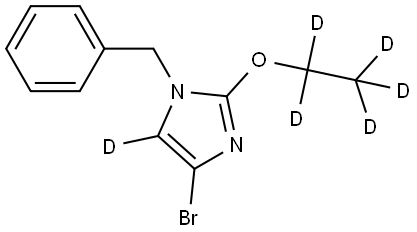 1-benzyl-4-bromo-2-(ethoxy-d5)-1H-imidazole-5-d Struktur