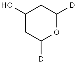 tetrahydro-2H-pyran-2,6-d2-4-ol Struktur