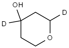 tetrahydro-2H-pyran-2,4-d2-4-ol Struktur