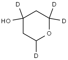 tetrahydro-2H-pyran-2,2,4,6-d4-4-ol Struktur