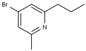 4-bromo-2-methyl-6-propylpyridine Struktur