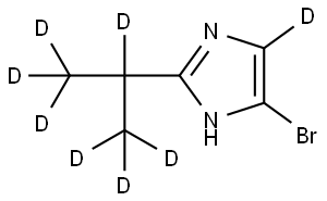 4-bromo-2-(propan-2-yl-d7)-1H-imidazole-5-d Struktur