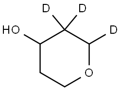 tetrahydro-2H-pyran-2,3,3-d3-4-ol Struktur