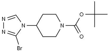 tert-butyl 4-(3-bromo-4H-1,2,4-triazol-4-yl)piperidine-1-carboxylate Struktur