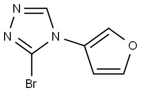 3-bromo-4-(furan-3-yl)-4H-1,2,4-triazole Struktur