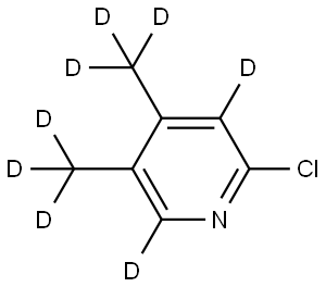 2-chloro-4,5-bis(methyl-d3)pyridine-3,6-d2 Struktur