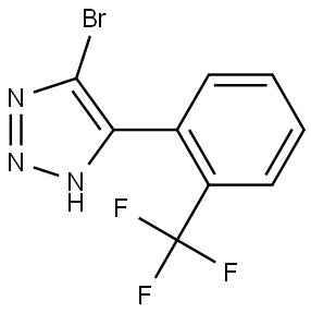 5-bromo-4-(2-(trifluoromethyl)phenyl)-1H-1,2,3-triazole Struktur