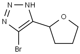 5-bromo-4-(tetrahydrofuran-2-yl)-1H-1,2,3-triazole Struktur