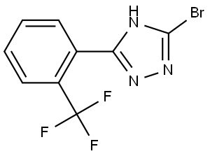 3-bromo-5-(2-(trifluoromethyl)phenyl)-4H-1,2,4-triazole Struktur