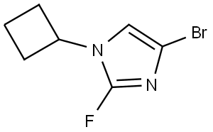 4-bromo-1-cyclobutyl-2-fluoro-1H-imidazole Struktur