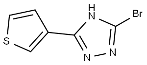 3-bromo-5-(thiophen-3-yl)-4H-1,2,4-triazole Struktur