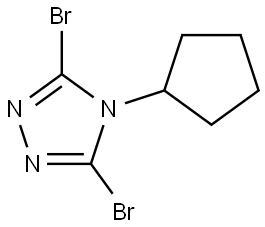 3,5-dibromo-4-cyclopentyl-4H-1,2,4-triazole Struktur