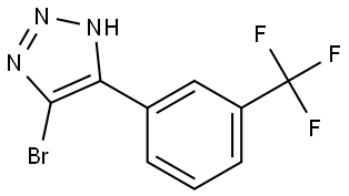 5-bromo-4-(3-(trifluoromethyl)phenyl)-1H-1,2,3-triazole Struktur