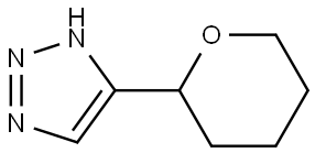 5-(tetrahydro-2H-pyran-2-yl)-1H-1,2,3-triazole Struktur